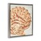 Stupell Industries Tan & Beige Clam Floater Framed Canvas Wall Art Design by June Erica Vess